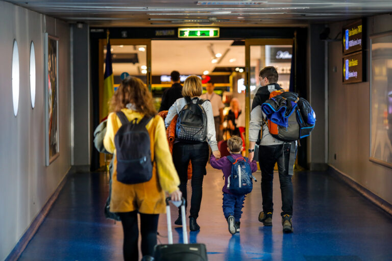 Otopeni,,Romania,-,February,25,,2020:,Passengers,Inside,Henri,Coanda